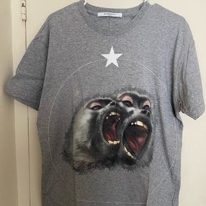 GIVENCHY MONKEY BROTHERS GREY PRINT T-shirt